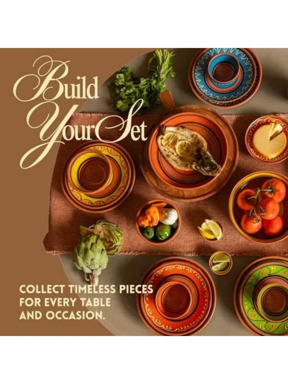 Colorful 5-Piece Spanish Terracotta Cup Set | Handcrafted, Unique Kitchen Decor